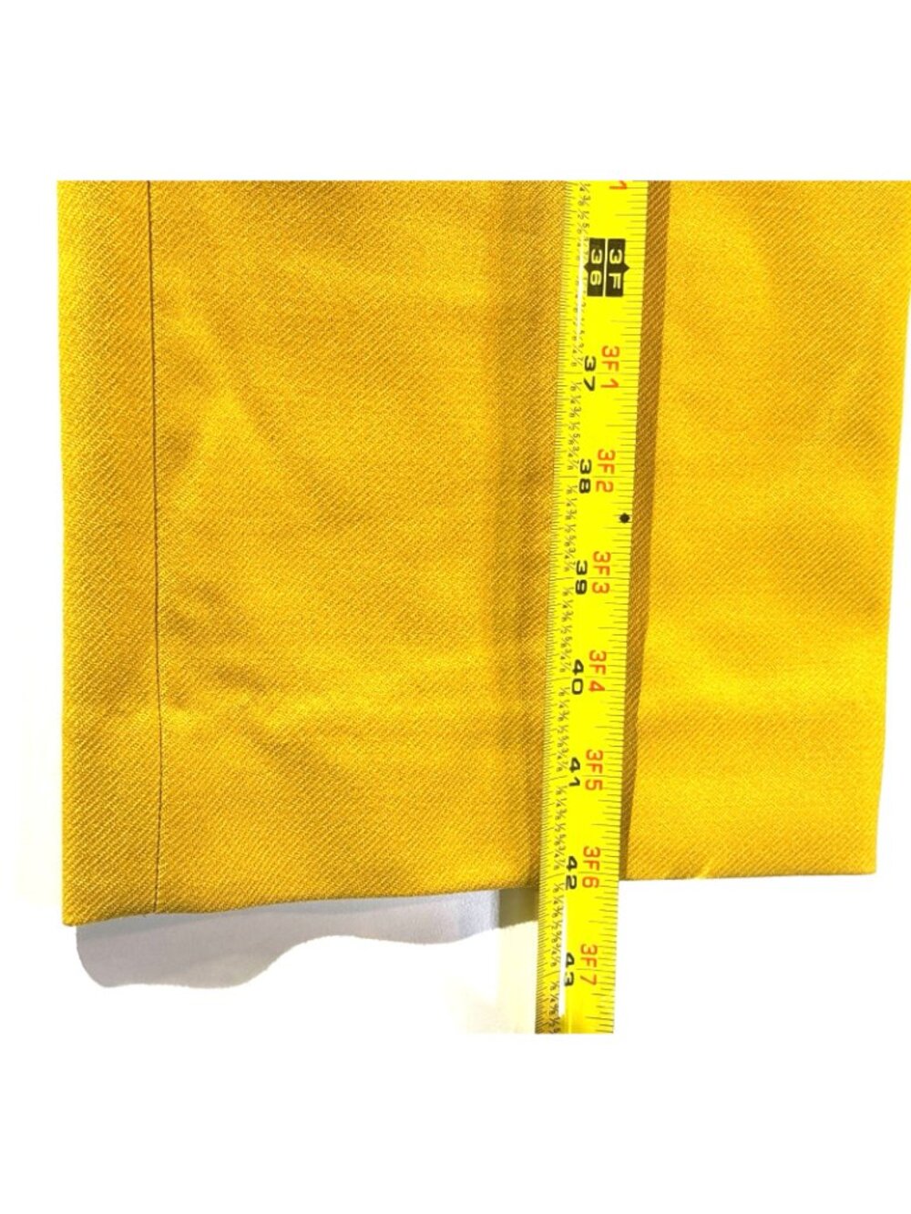 Banana Republic Yellow Trouser Pants Womens Size 6 100% Wool Wide Leg Made In Jo - Picture 10 of 11
